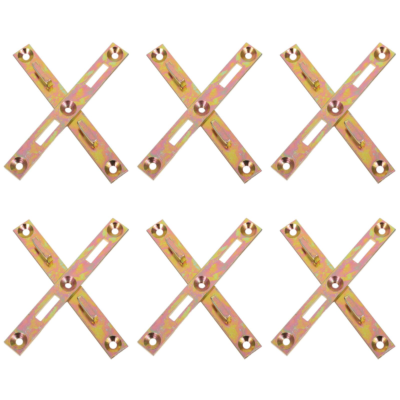SUPVOX 8 Set Set 8 Staffe per Ferramenta Struttura Letto in Ferro Resistente Accessori per Sponde Letto Supporto Rinforzato Kit di Elementi di Fissaggio Silenziosi