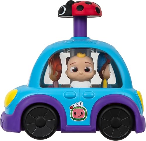 CoComelon Push 'N Sing - Coche familiar interactivo musical iluminado, personajes favoritos de los fanáticos y clips de canción, juguetes para niños