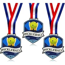 Pickleball Medals - 3.74 Inch Pickleball Fusion Medal- Gold,Metal Pickle Ball Medal with V Neck Ribbons for Kids Adults Trophy Award Prize Gift