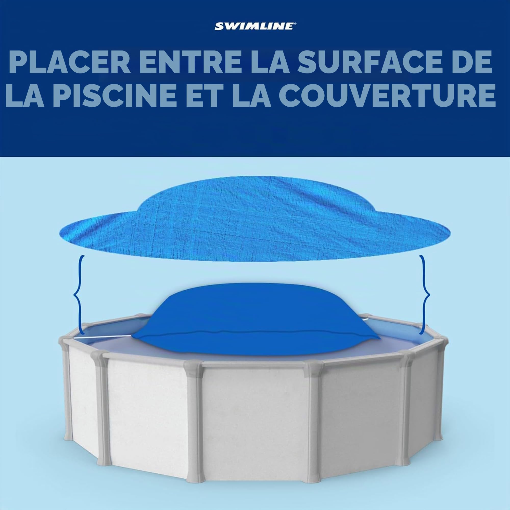 Swimline HYDROTOOLS 1148 ACC48 Coussin d'air pour Piscine Hors Sol hivernage | 1,2 x 2,4 m – Kit d'hiver de Fermeture de Piscine | Égaliseur de Glace résistant au Froid | Accessoires épais pour