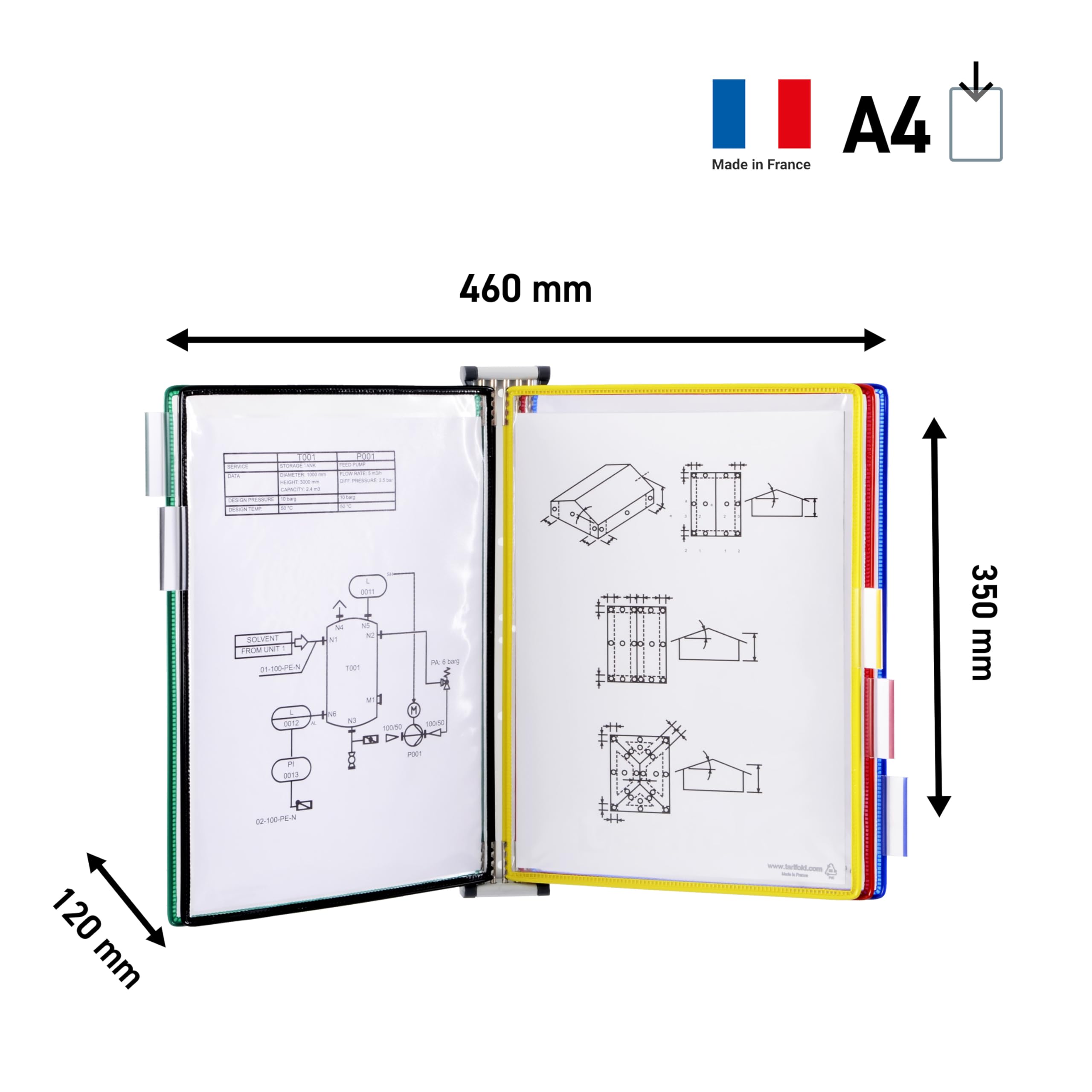 Tarifold 414159 ścienny system tablicy rejestracyjnej A4