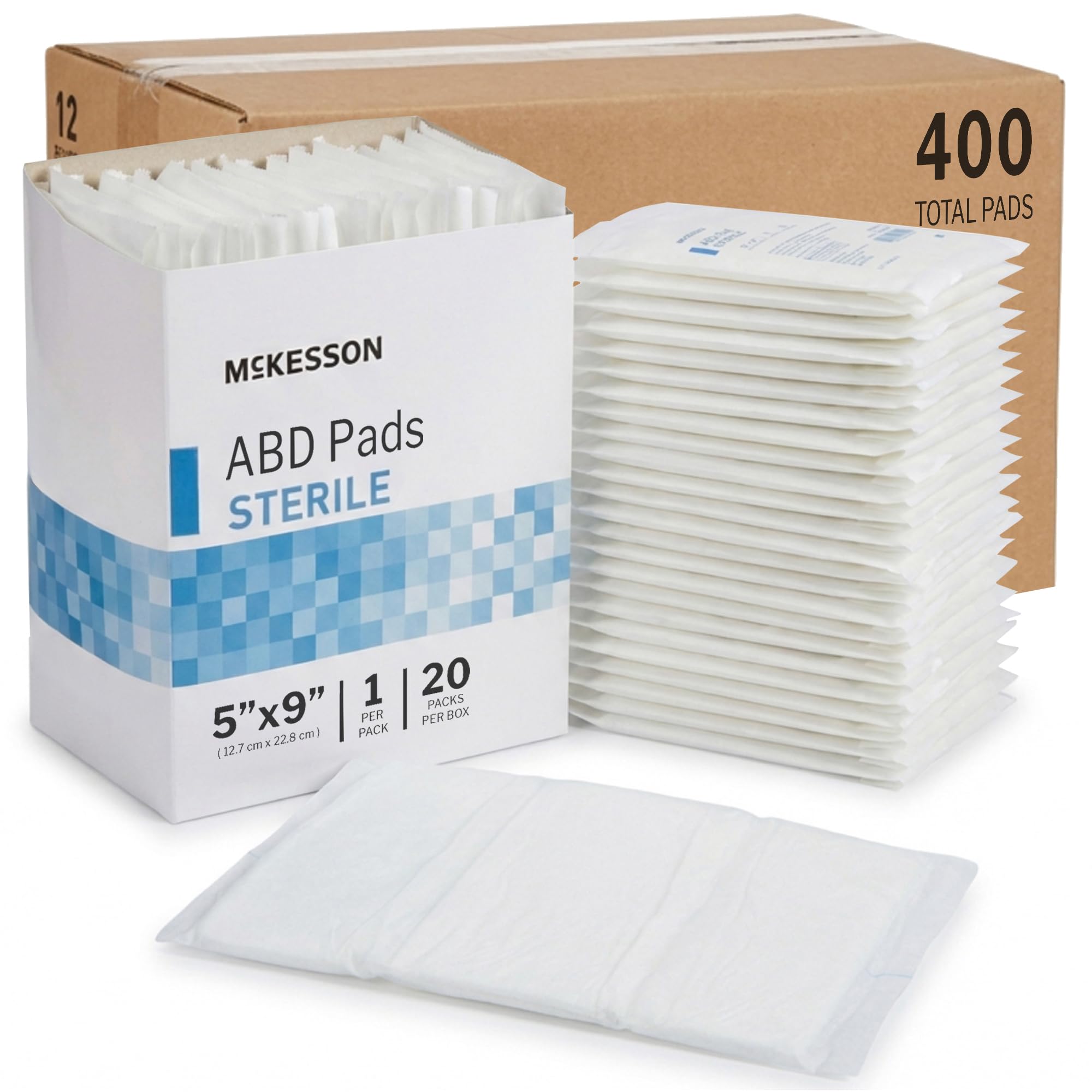 Amazon.com: McKesson Sterile Abdominal- ABD Pads | 400-Pack, 5 x 9