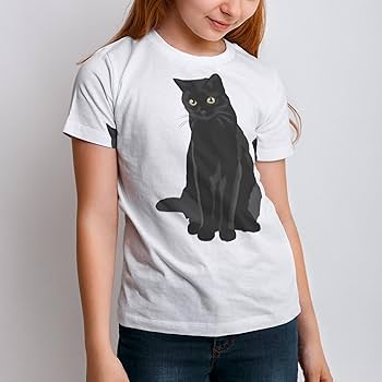 Amazon.co.jp: キッズTシャツ 黒猫 猫柄 ネコ ティーシャツ 半袖