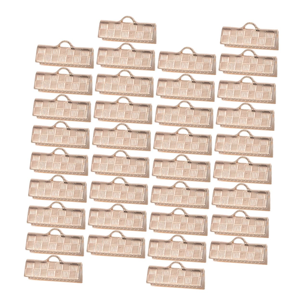 COHEALI Ribbon Buckles Flat Wire 50pcs 10mm Gold Knotted Buckles for DIY Projects T-Shirt Clips and Custom Jewelry