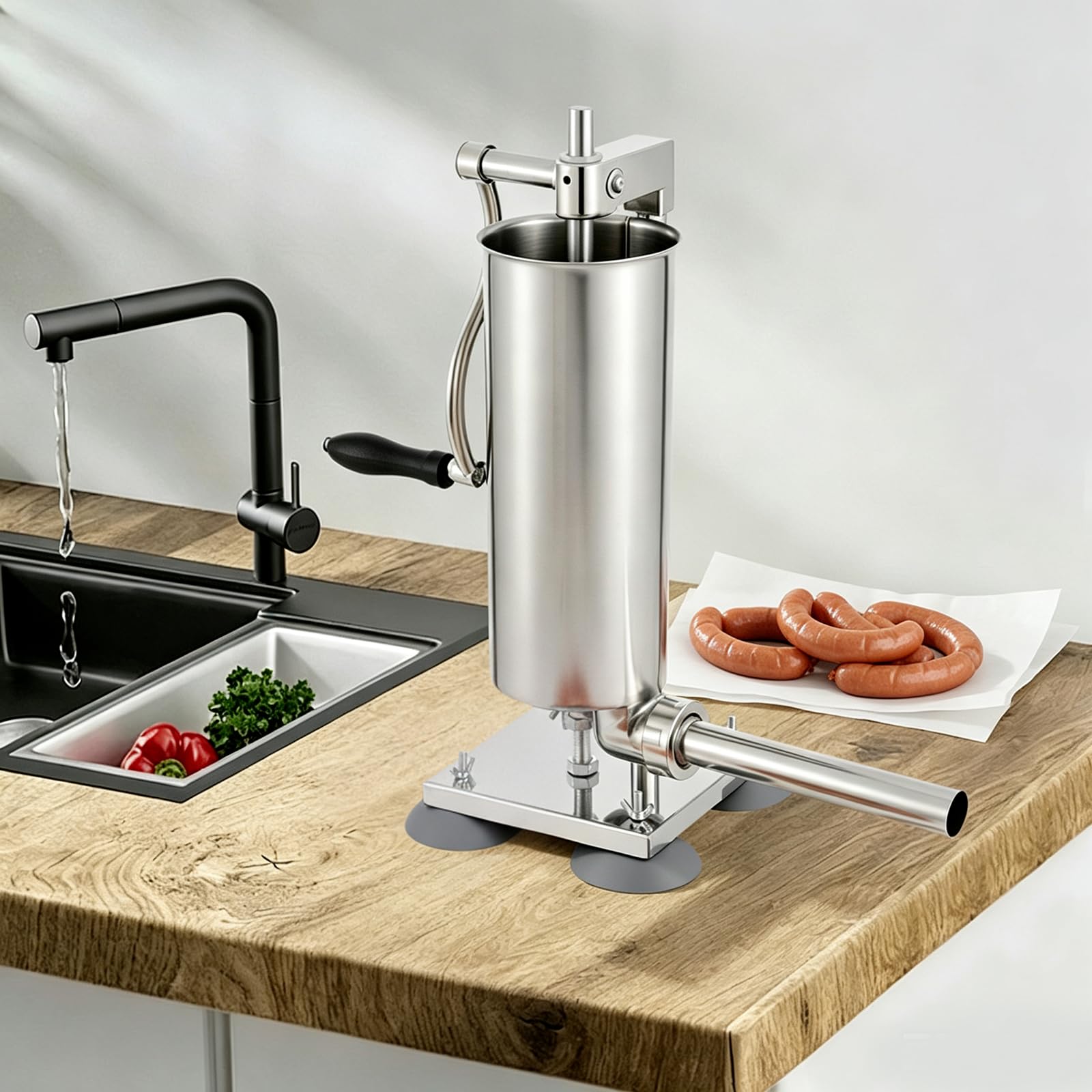 Machine à saucisses verticale en acier inoxydable 3 l