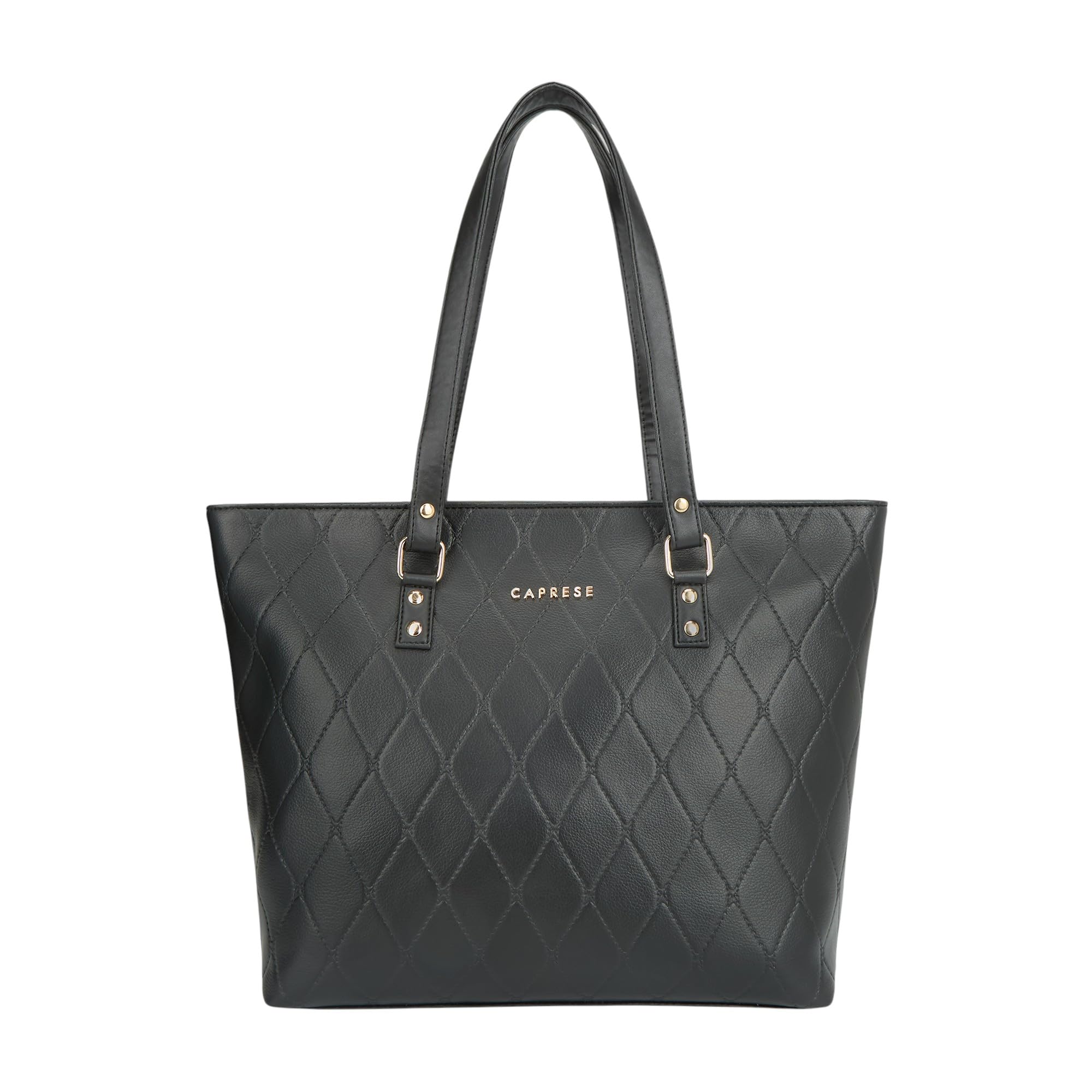 caprese Claudiaa Large Quilted Faux Leather 16 Inch Laptop Tote Bag for Women | Stylish Handbag with Multi-Compartments & Secure Zipper Closure | Perfect for Office & Travel-picture-38