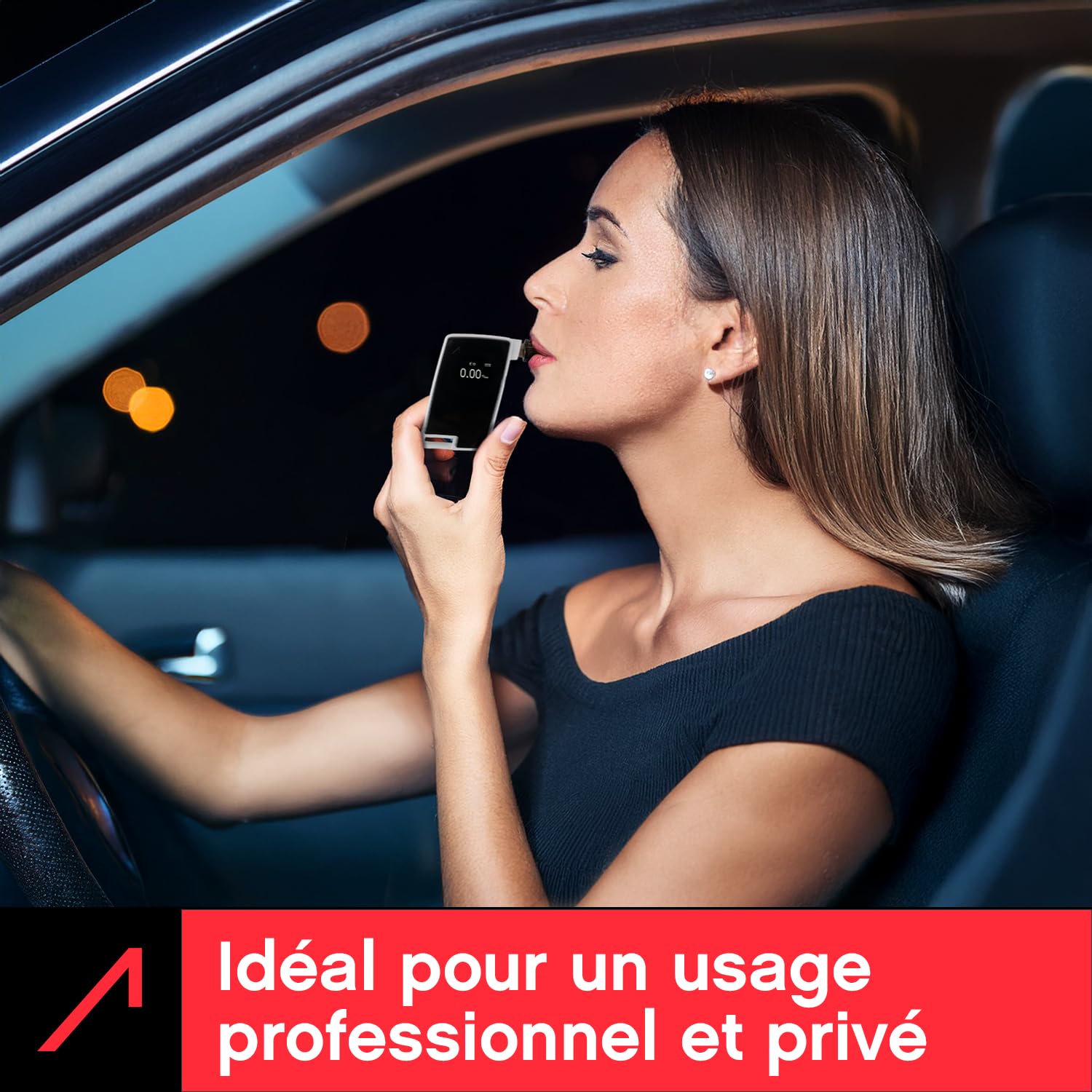 ACE Alcootest XS Lite - Précision de 96,3% (TU Vienne, Janvier 2026) - Testeur d'alcoolémie calibré Selon Les Normes policières - Ultra Compact