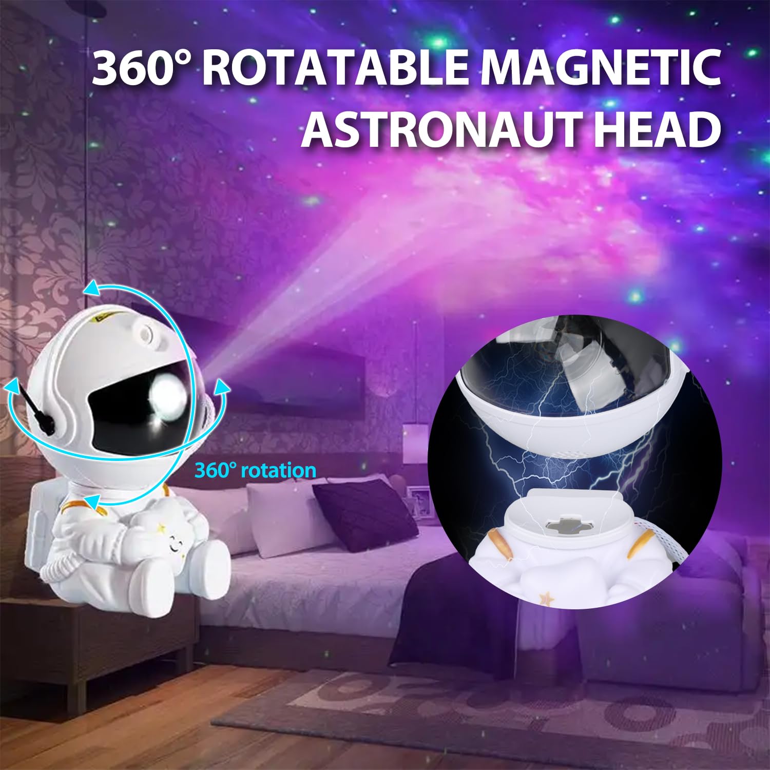 Astronaut Star Projector, Star Projector Galaxy Light for