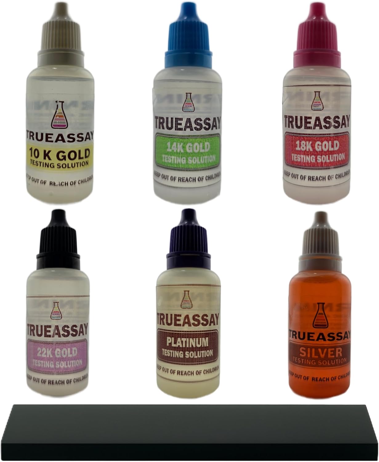 Gold, Silver & Platinum Testing Kit 800-850 Tests 10k 14K 18K 22K .999 .925 Silver Platinum Solutions with 3x6 Test Stone Precious Metal Tester Real/Fake Check Analysis Analyzer Kit