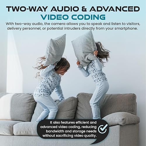 Miniatura 6 de Cámara de seguridad inalámbrica para interiores, cámara doméstica con cámaras WiFi duales para monitor de bebé, cámara para mascotas con lente de