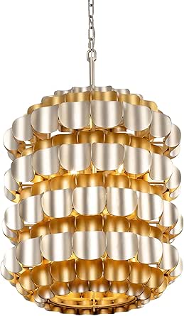 Varaluz Swoon 6-Lt Foyer - Antique Gold/Gold Dust