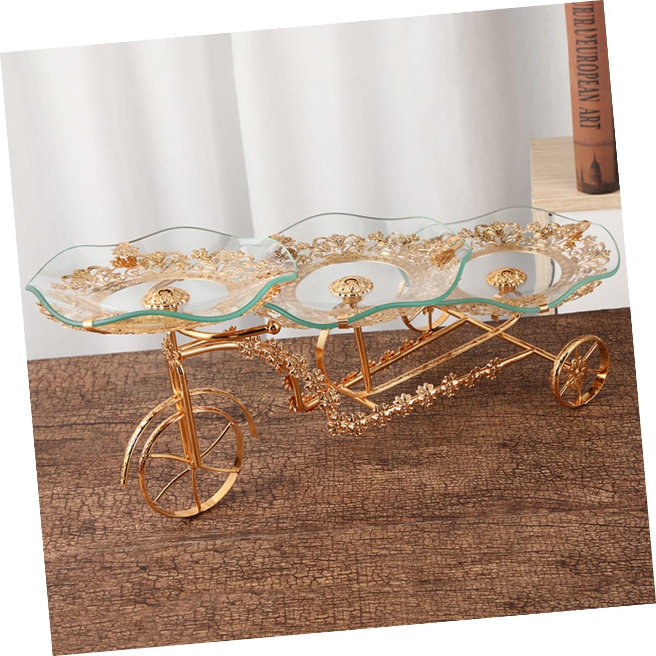 Luxury Glass Fruit Nut Storage Box Three Layer Candy Storage Box Rack Ideal for Serving Party Holiday Birthday