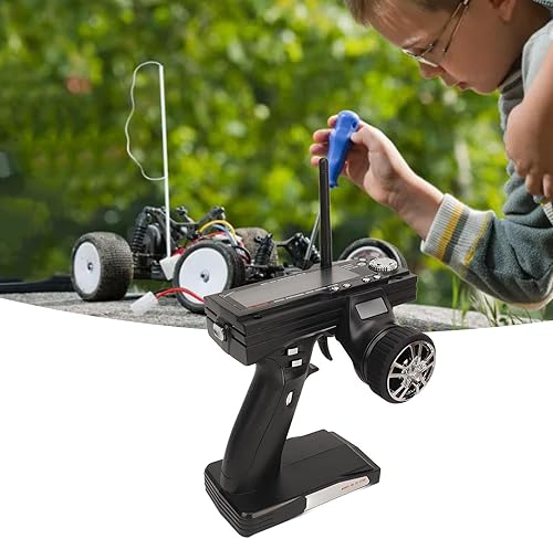 Miniatura 2 de Transmisor de control remoto de radio AFHS de 2.4 GHz 3 canales para coche RC, antiinterferencia, alto rendimiento, memoria modelo, ajuste fino del