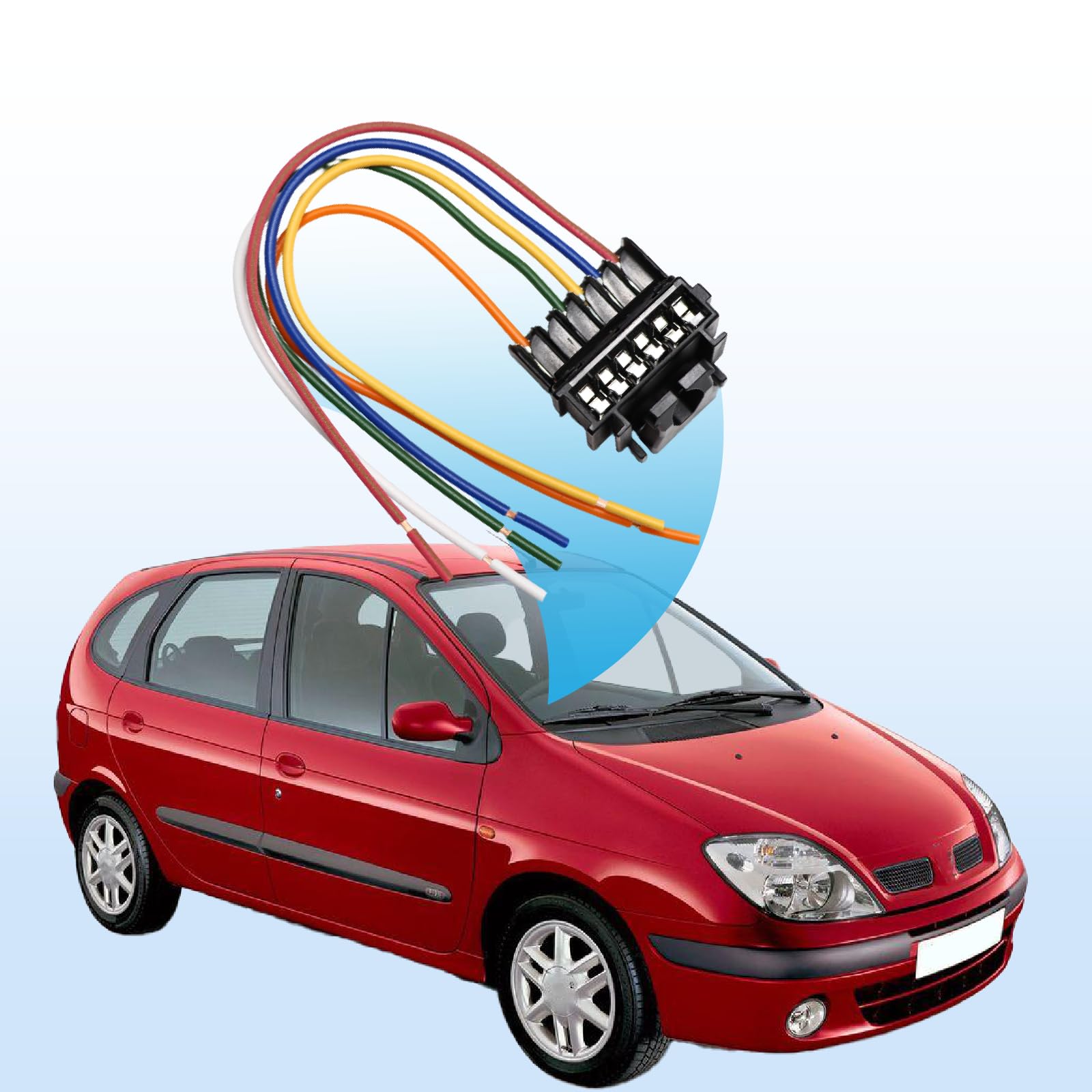 2 Pièces 6 Broches Connecteur Faisceau Câblage Feu Arrière VWA4341969 pour Re-nault Clio 2 Kang-oo Express Espace Dacia Megane Scenic Logan 110231WP2