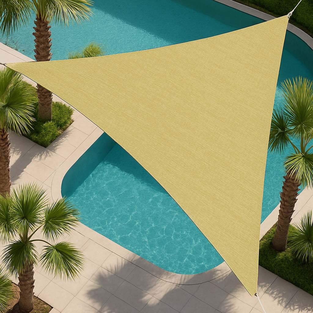 Triangle Sun Shade Sail 12x12x12FT – UV Block & Breathable Canopy for Patio, Garden, Backyard & Outdoor Shade– High-Density HDPE Fabric, Durable & Fade-Resistant – Easy Installation