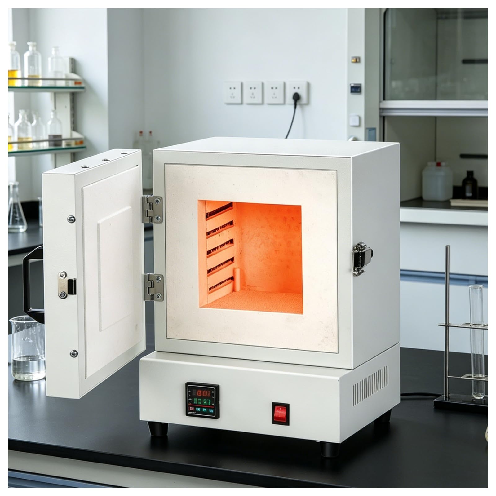 ZHENYUWANG 2000w Constant Temperature Furnace, 0–1150℃/2102℉ Temperature-Controlled Sealed Laboratory High-Temperature Furnace, Electric Furnace With Integrated Program Control 220V