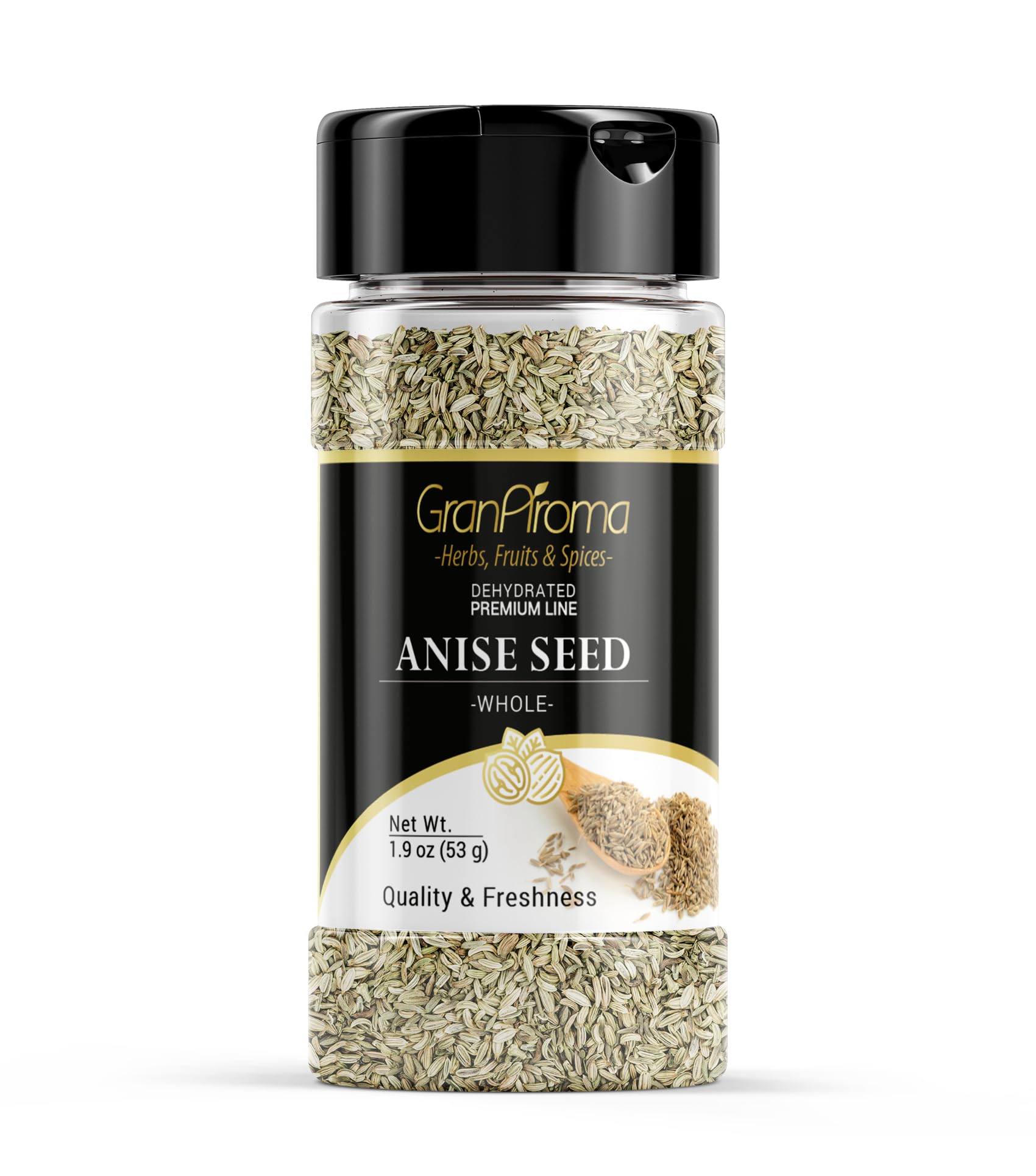 GranAroma Anise Seed, 1.9 oz, Light Licorice Flavor, Meats & Pie Filling, Tea