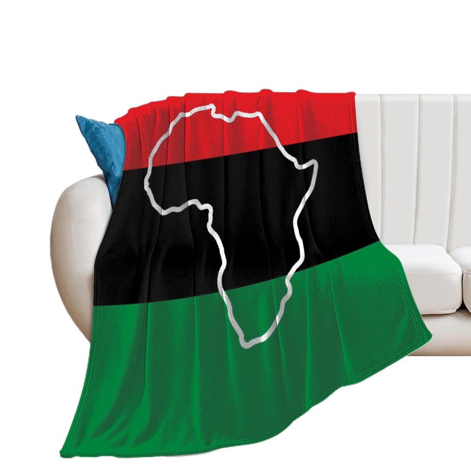 Nclqvjxzkhw Men's Style African Am-Ericans Flags Flannel Blanket Soft Throw Blankets Bed Couch Sofa Travel
