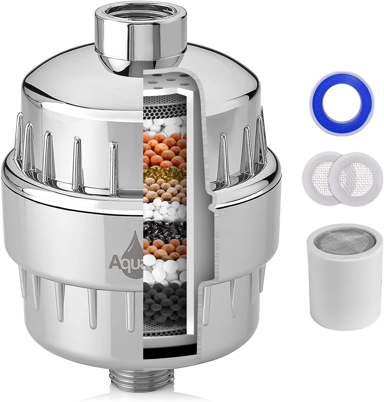 CHNPOFNT 1 PACK MultiStage Shower Filter Replacement for Aquabliss