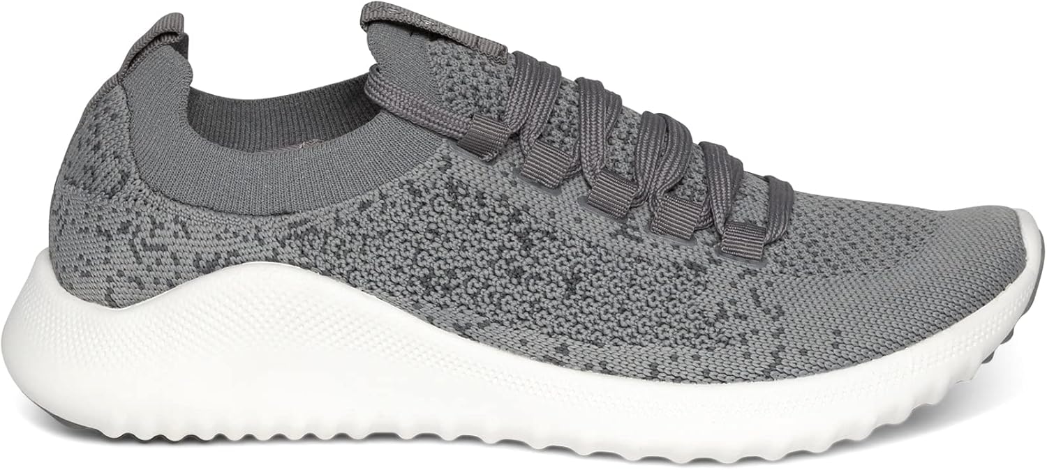 Aetrex Women's Carly Orthopedic Arch Support Knit Sneakers for Women- Plantar Fasciitis Relief Women Sneakers W/ Lace Up - Image 2