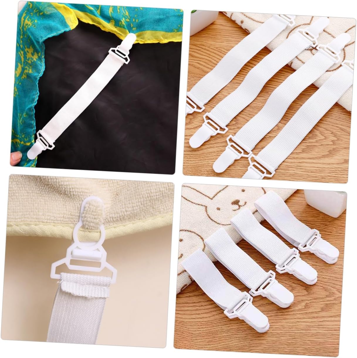 Ciieeo 5sets Bed Sheet Straps Fitted Sheet Holders for Corners Non Slip Mattress Clips Secure Flat and Fitted Keep Bedding Tidy and Neat Compatible with Mattresses and Sofa 20pcs*5