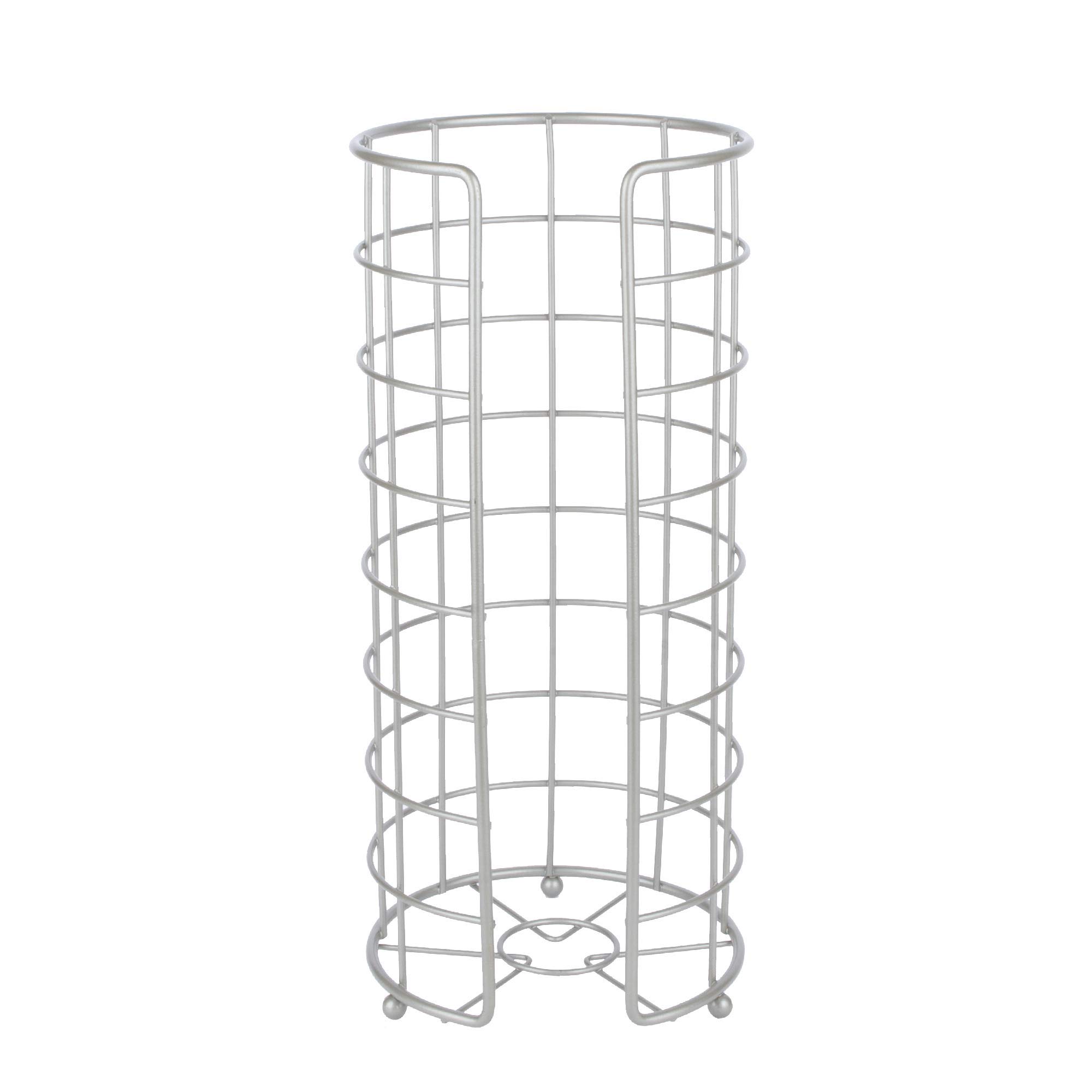 JS Jackson SuppliesFree Standing Wire-Frame Toilet Paper Holder - Brushed Nickel