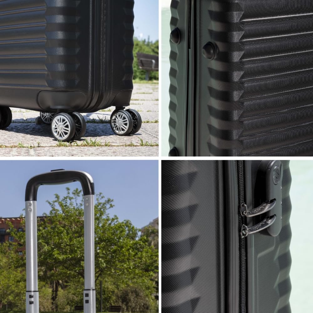 NUMADA - Trolley Bagaglio a Mano 55x40x20 (31L) Upfly XS Ultra Leggero ABS con Chiusura con Combinazione e 4 Ruote Doppie