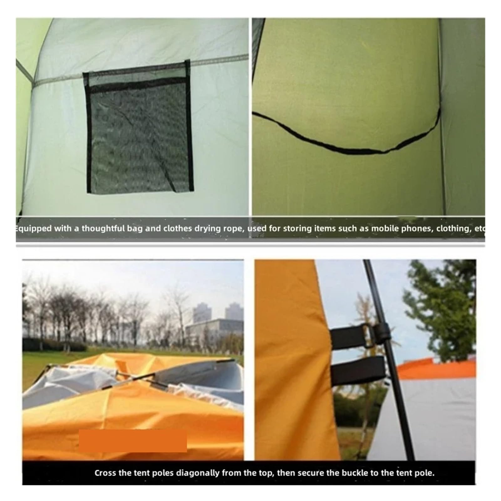 Duschzelt für Camping, Tragbares Camping-Duschzelt Pop-Up, Mehrfarbig