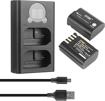 2Pack DMW-BLK22 Battery and Dual USB C Charger Kit for Panasonic Lumix DC-S5, DC-S5 II, DC-S5 IIX, GH5 II, GH6, S5II, S5IIX, S5M2, S5M2X, GH5M2