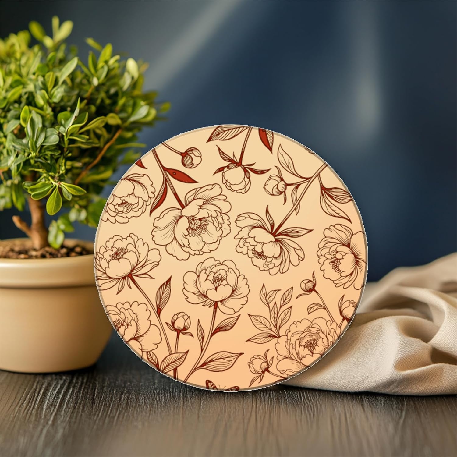 CHGCRAFT Realistic Flowers Pattern Polymer Clay Texture Sheet, 5.5x5.5Inch
