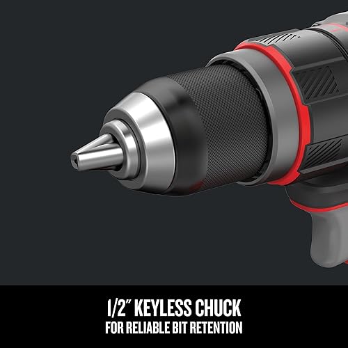 Miniatura 5 de CRAFTSMAN V20 Kit de taladro de martillo, inalámbrico, 12 pulgada, 2 baterías y cargador incluidos (CMCD721D2)