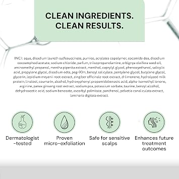Ybera SCALP SCRUBBER Vello Pre Cleanse Scalp Scrub & Scalp Exfoliator, Pre Shampoo Scalp Treatment for Scalp Detox, Scalp Treatment to Prepare Hair Growth Products for Women & Men, 250ml