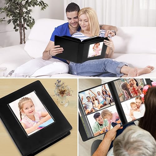 Miniatura 9 de Funda de cuero de gran capacidad de 8 x 10 pulgadas, 152 bolsillos para fotos de 8 x 10 pulgadas y cubierta de cuero de gran capacidad, 272