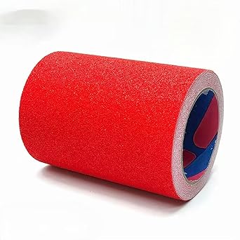 Red Anti Slip Caution Grip Tape, Caution Dangerous Zones, Make Safety Tips, Suitable for Indoor or Outdoor Stair Treads Steps Floors 6" X16ft