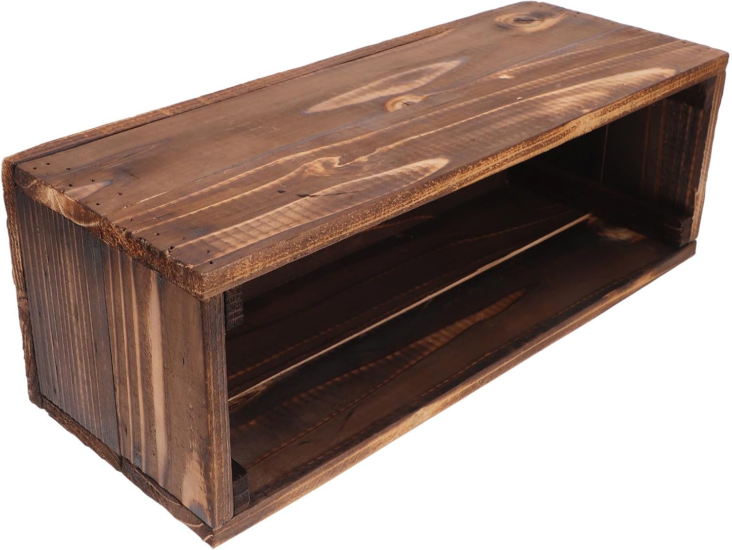 Ciieeo Wood Planter Box Rectangular Succulent Window Flower Box Outdoor Wooden Vegetable Planter 40x14x15cm Farmhouse Style Balcony Garden Container