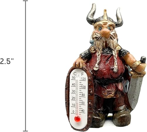 Miniatura 2 de Imán de regalo en miniatura Viking con termómetro (2.5")