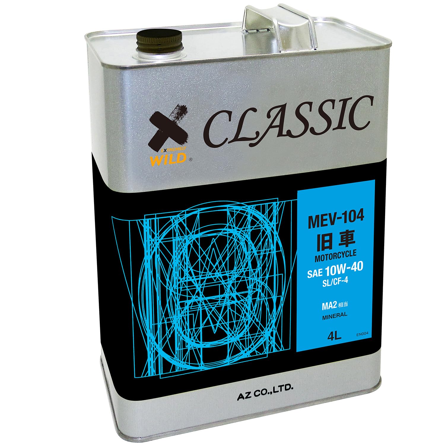 Amazon | AZ 旧車バイク専用エンジンオイル CLASSIC 4L【MA2/SL/CF-4