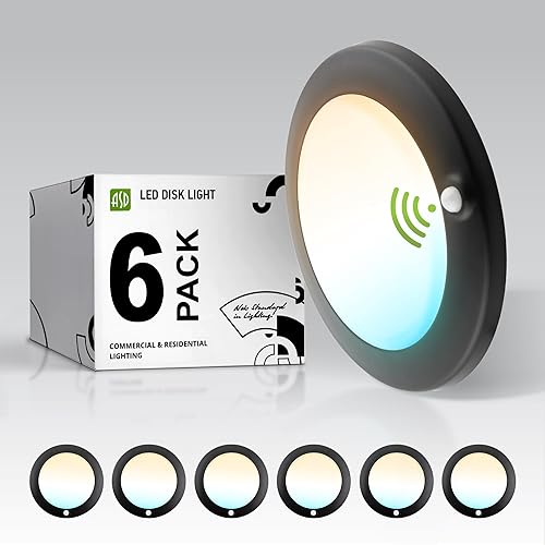 Miniatura 10 de ASD Paquete de 6 luces LED de disco de 4 pulgadas, 10 W 5CCT 2700K-5000K 685LM CRI90+, lámpara de techo regulable, disco de montaje en superficie de