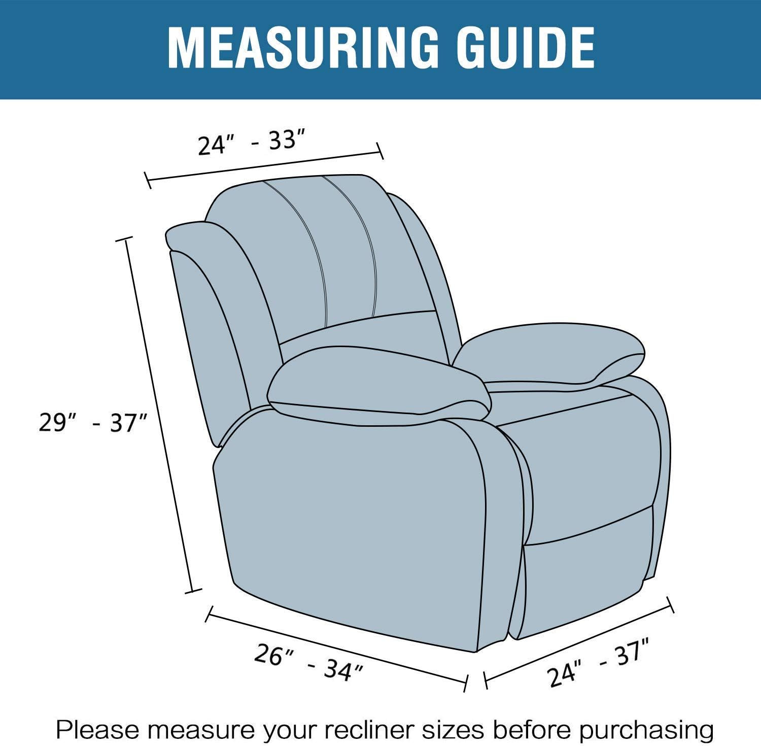 H.VERSAILTEX Velvet Plush Wing Chair Cover Bundles Recliner Slipcover, Furniture Protector, Ultra Soft, Removable and Washable, Luggage