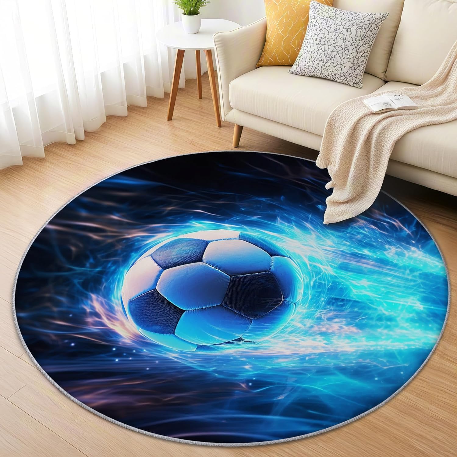 Tapis de foot 3D doux et antidérapant descente de lit