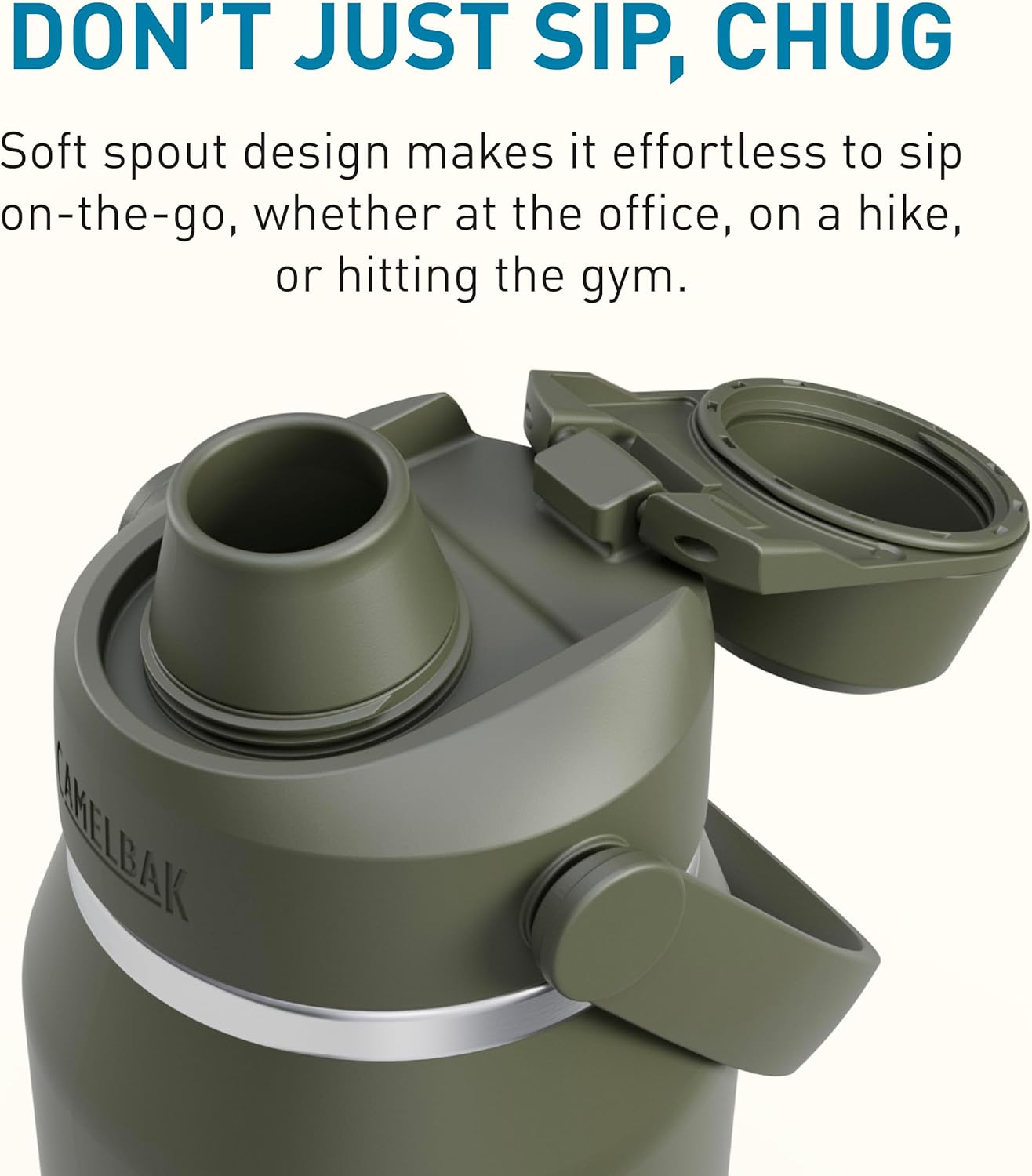 CamelBak Thrive Chug Insulated Stainless Steel Water Bottle Moss, 32oz - Image 6