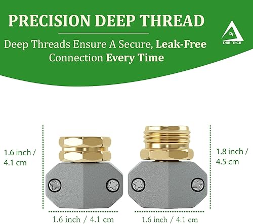Miniatura 8 de Kit de reparación de manguera de jardín, se adapta a mangueras de 34 y 58 pulgadas, reemplazo de extremo de manguera macho y hembra sólido, kit de