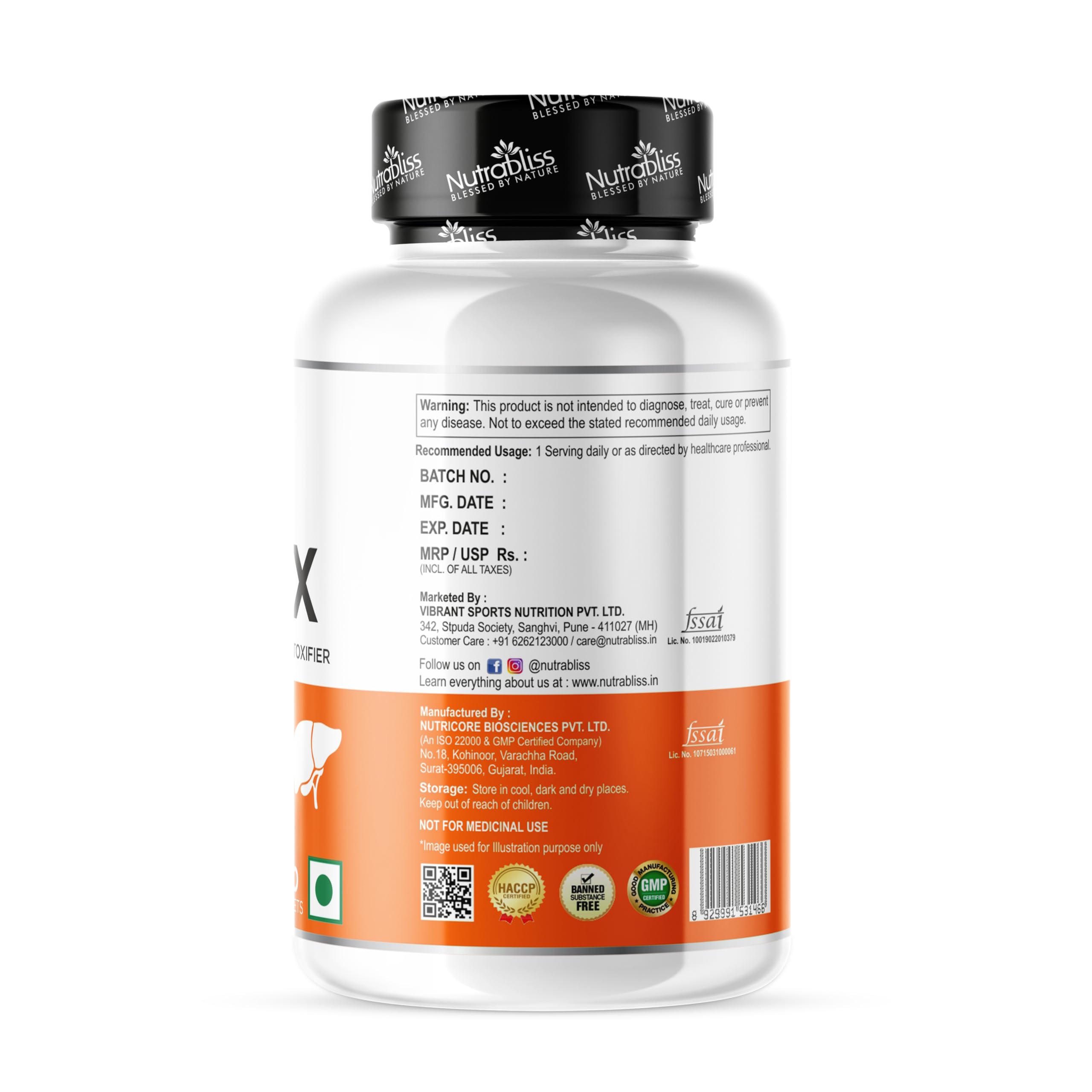 Buy Nutrabliss Detox Liver & Kidney detoxifier with Milk Thistle Extract |  Powerful Antioxidants | N-Acetyl Cysteine, Glutathione | Vitamin E | CoQ10  Liver and Kidney Support Supplement | 30 Veg Tablets