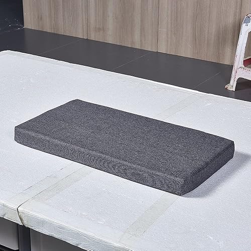 Miniatura 3 de SAMTY Cojín gris para silla de asiento de banco antideslizante con respaldo de goma para columpio interior  cojín de asiento de 40 pies x 18 pies x