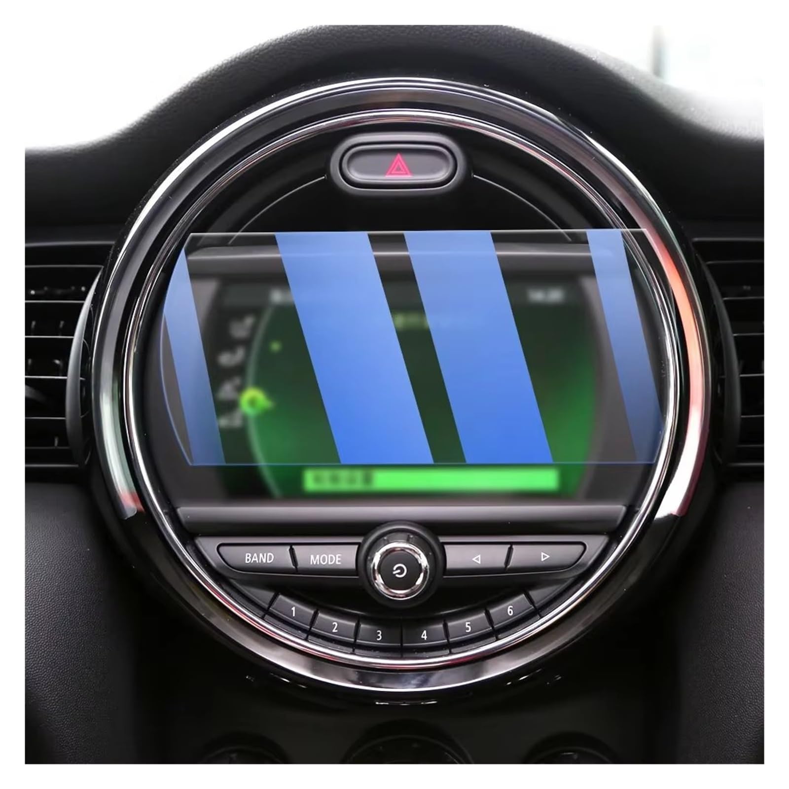 Éviter rayures écran BMW Mini Cooper film verre trempé LCD bleu