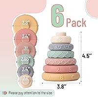 Vista 2 de Mr. Pen - Juguete de anillos apilables, 6 piezas, juguetes apilables, anillos apilables, juguetes apilables para bebés, juguete de anillo apilable