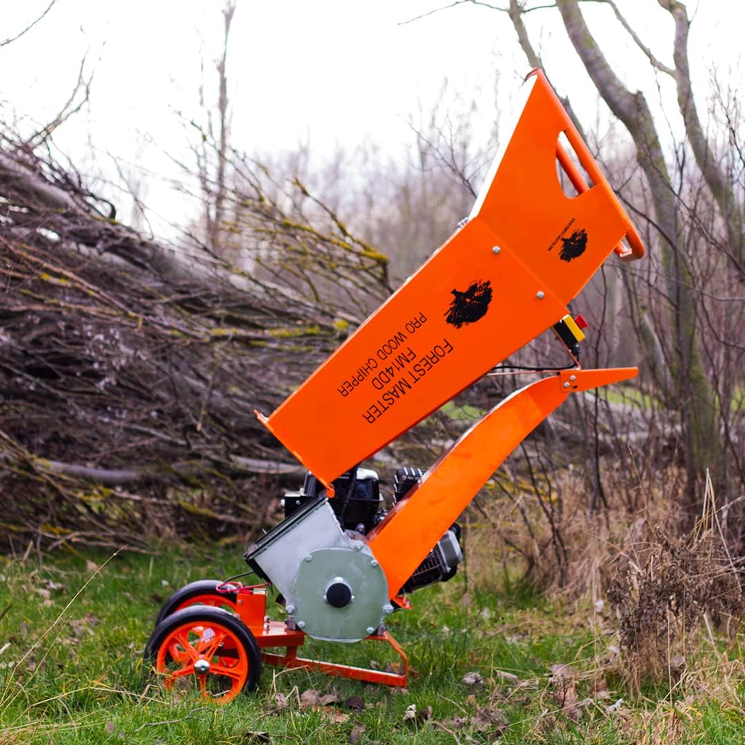 Forest Master FM14DD Professional Electric Start Garden Direct Drive 14HP 460cc 4 tempi Benzina Chipper/Shredder Chip fino a 4 pollici (100mm) Diametro.