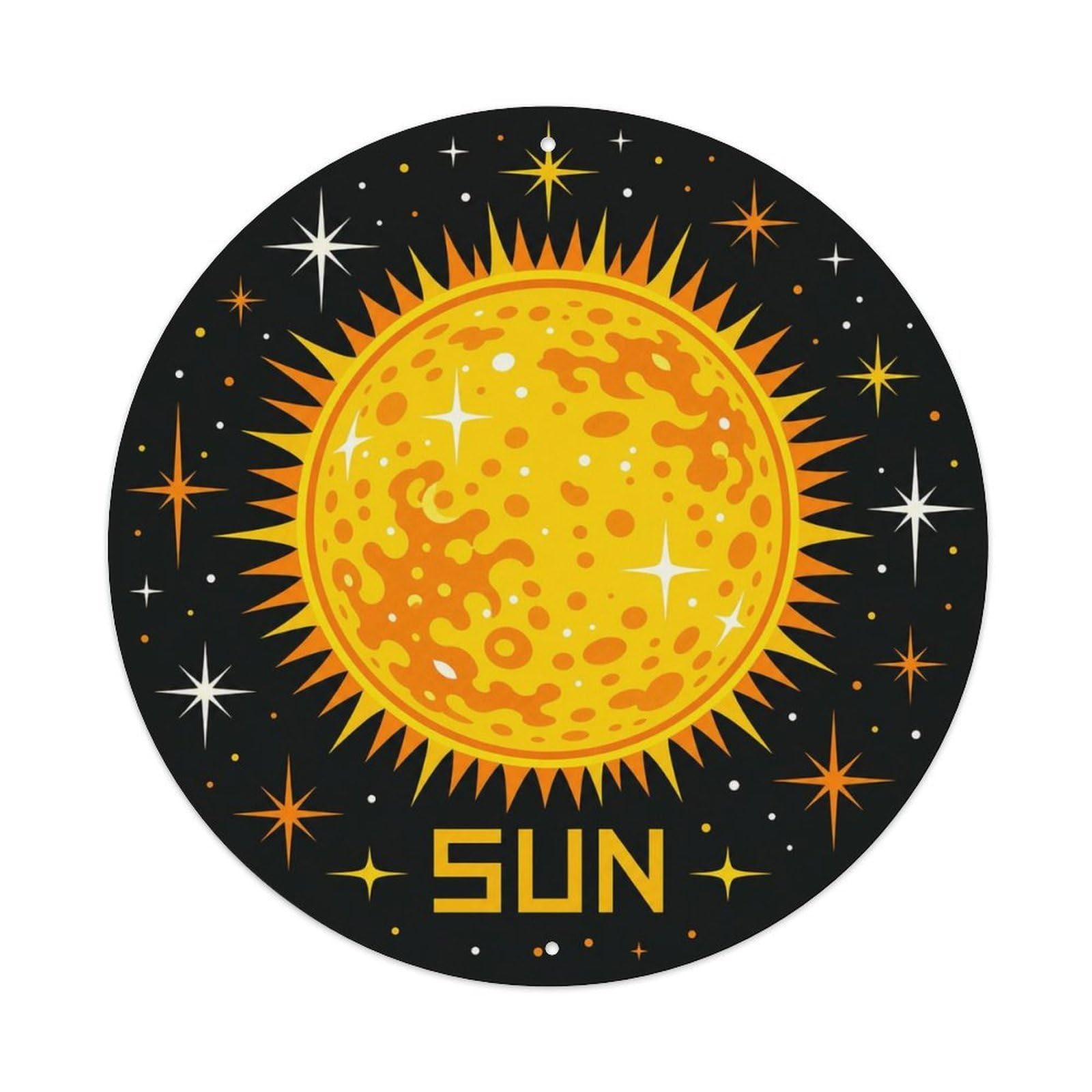 Celestial Orbit Sun Solar Surface Starscape Metal Tin Sign
