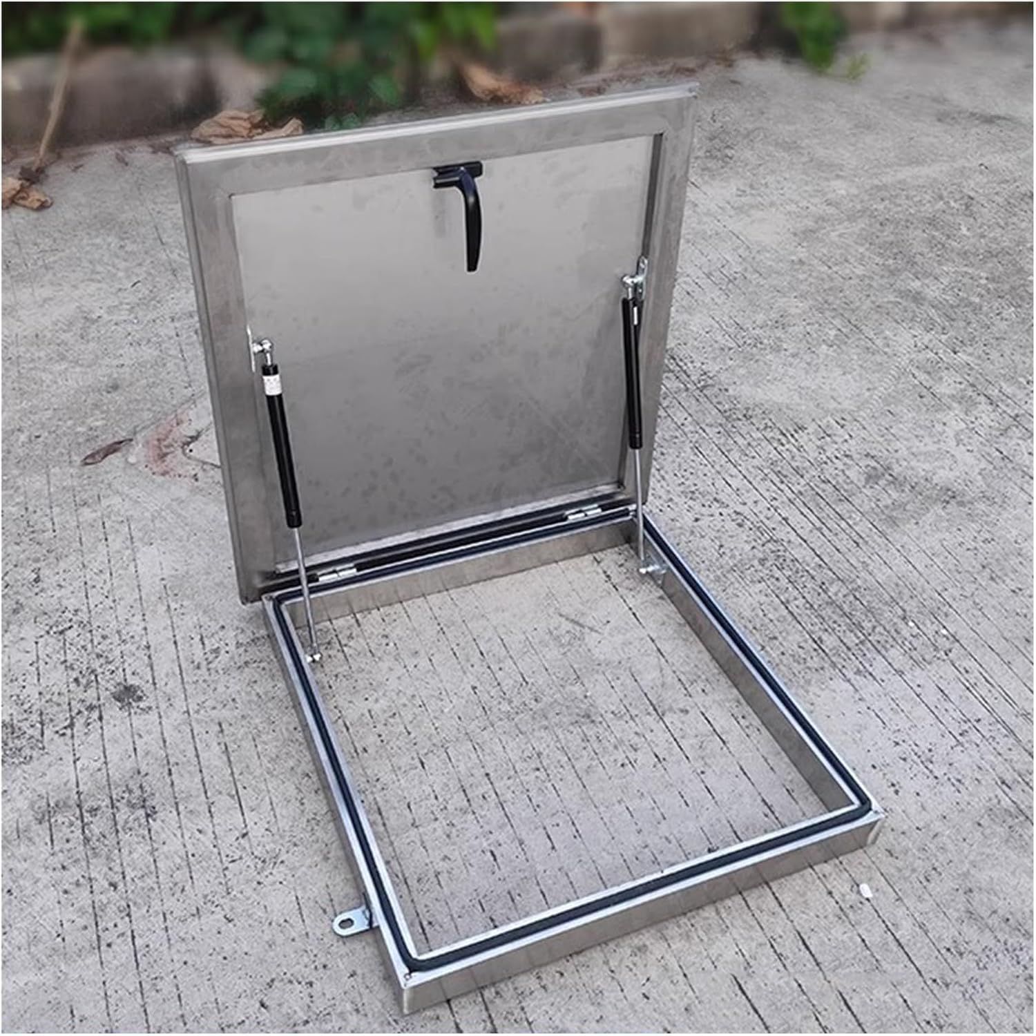 Rooftop Hatch Cover Plate Roof Steel Security Door Stainless Steel Roof Caps Roof Access Hatch Attic Stairs Outlet Lid, Roof Hatch Lid Basement Vent Door Manhole/Cellars Exit Cover(In-70x85cm Out-81x9