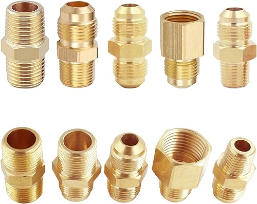 Miniatura 2 de MCAMPAS Extensión de manguera de propano trenzada resistente de 10 pies, kit de conversión universal 5 en 1 (3/8 pulgadas a NPT de 1/2 pulgada,